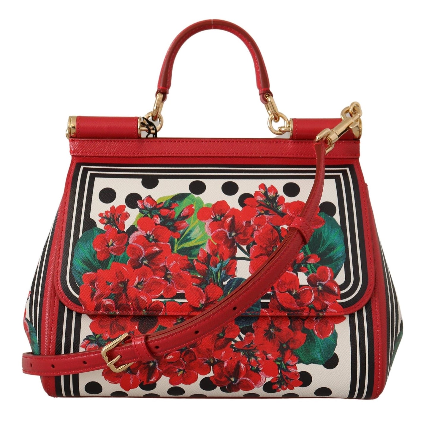 Sicilian Blossom Leather Shoulder Bag