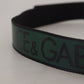 Chic Black and Green Designer Belt with DG Logo