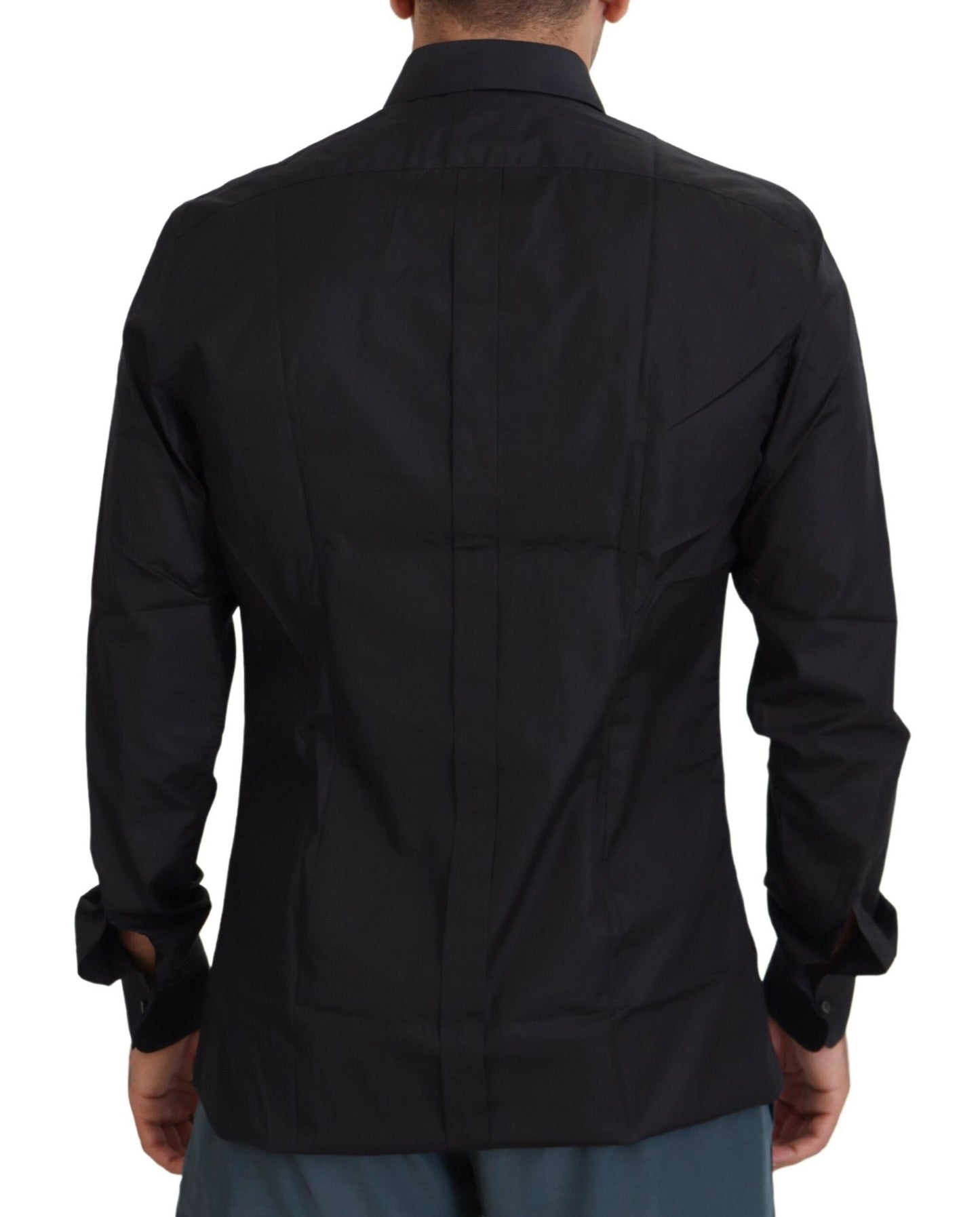 Elegant Slim Fit Formal Black Dress Shirt