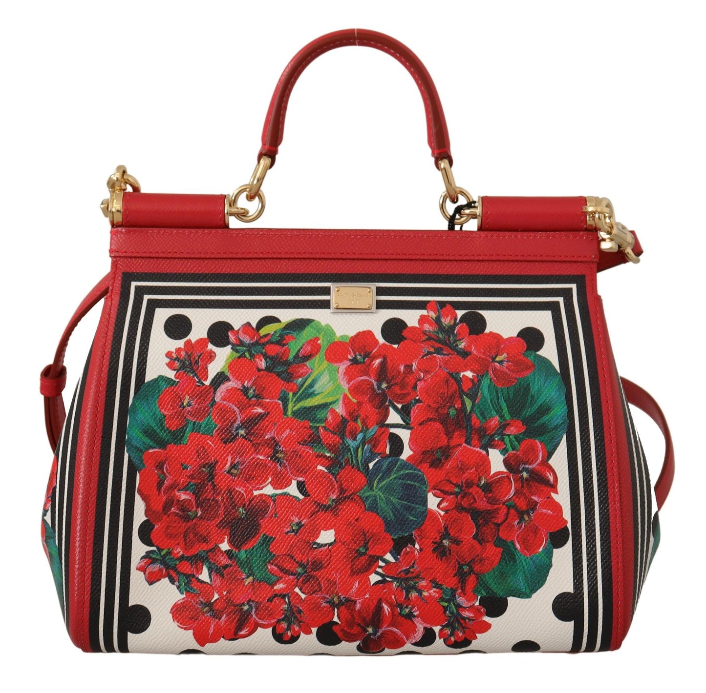 Sicilian Blossom Leather Shoulder Bag