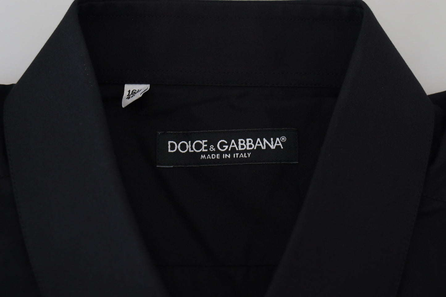 Elegant Black Silk Blend Dress Shirt