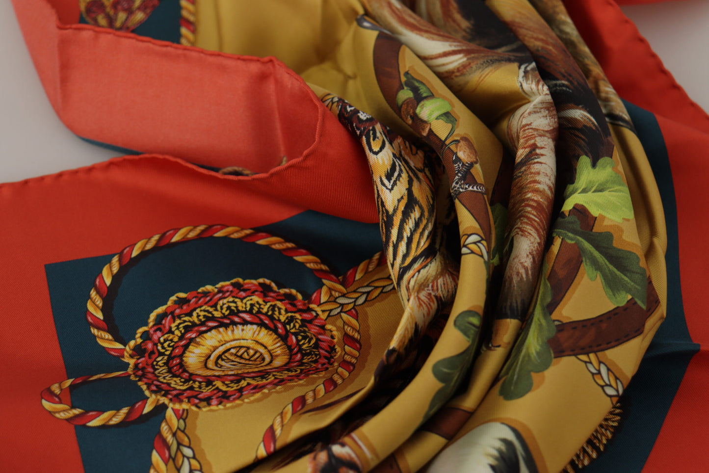 Elegant Multicolor Silk Scarf