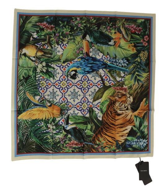 Exquisite Jungle Print Cotton Scarf