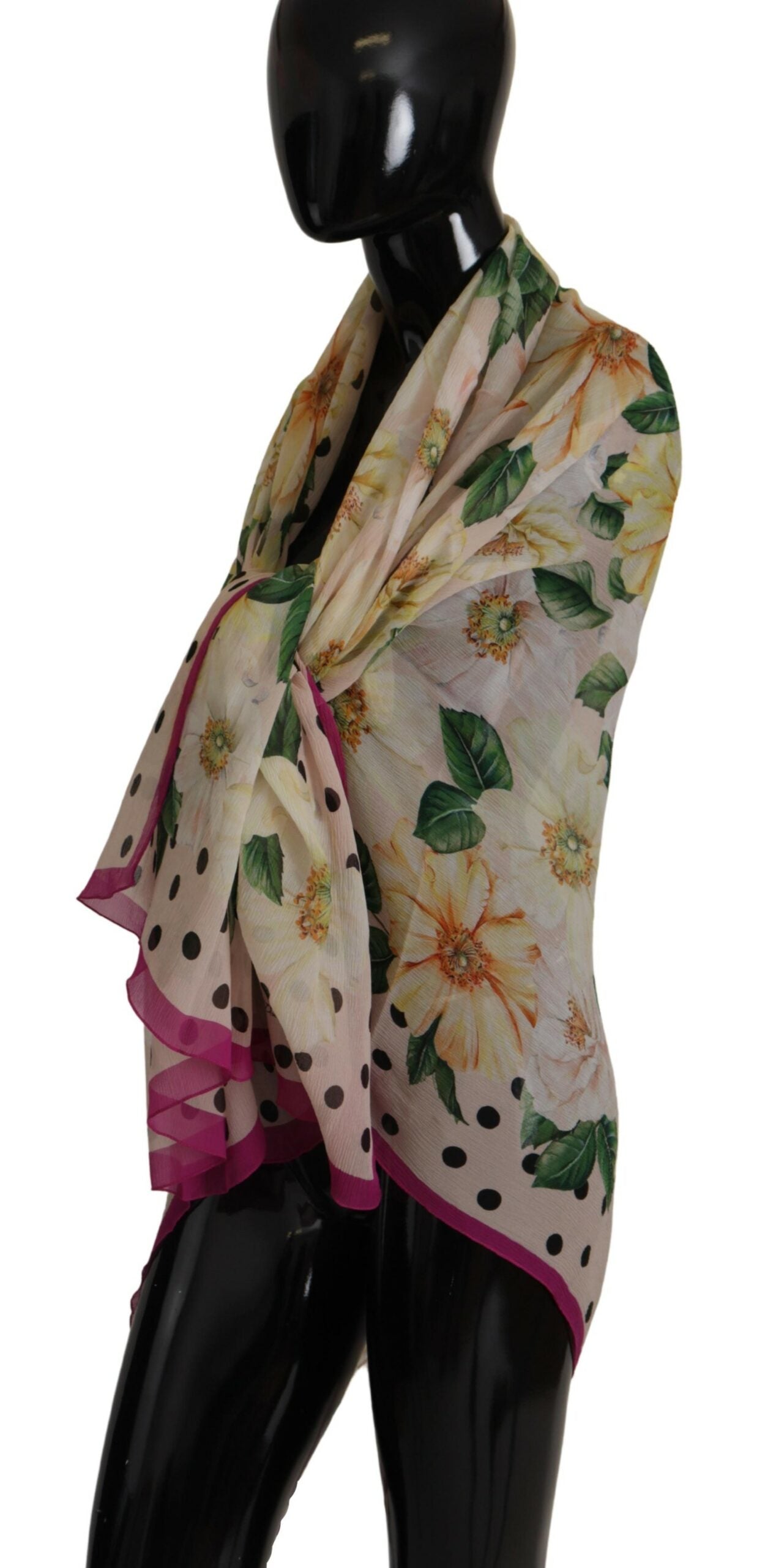 Elegant Floral Silk Shawl Wrap