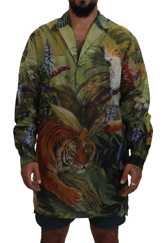 Exotic Jungle Print Casual Shirt