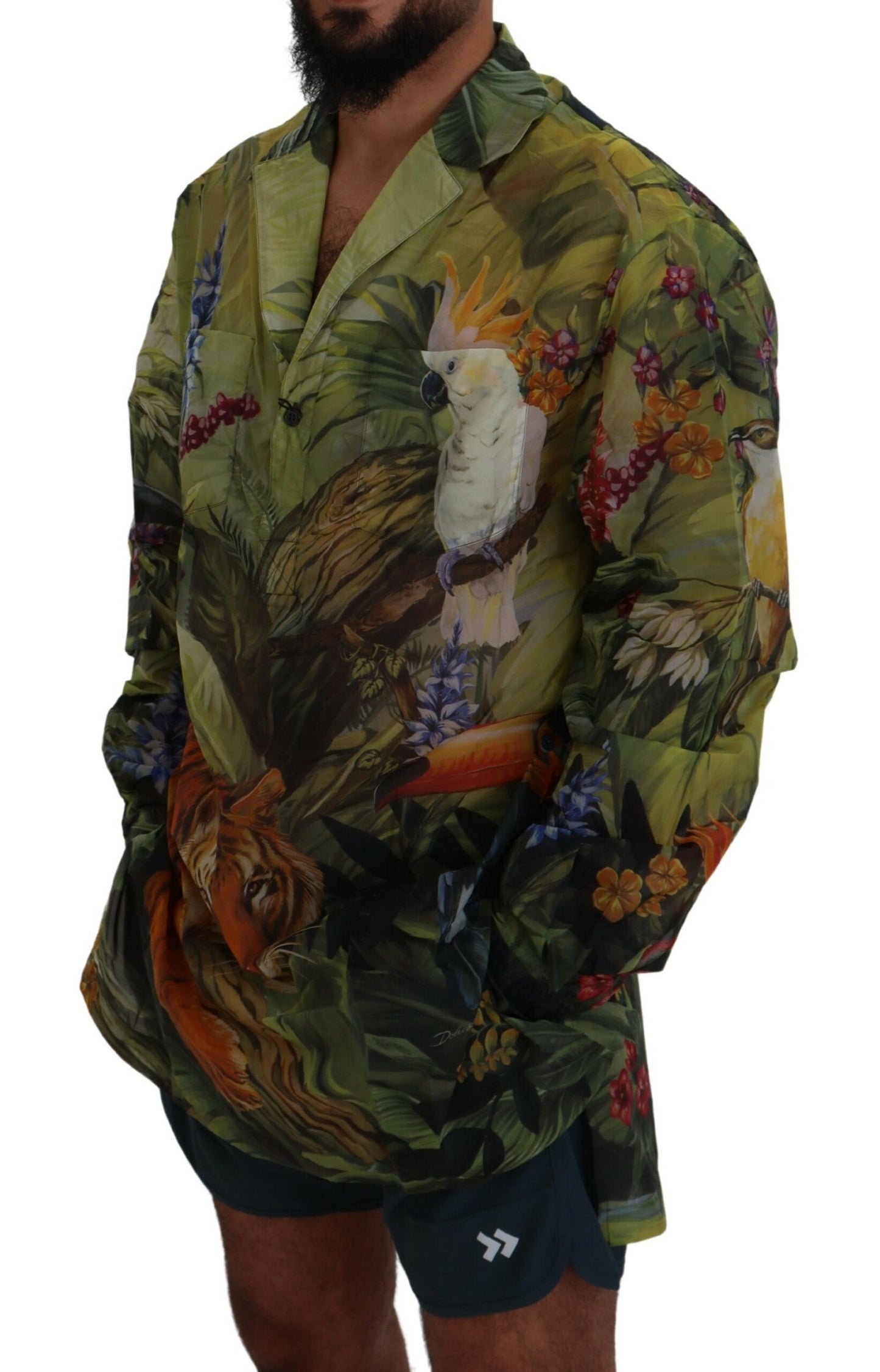 Exotic Jungle Print Casual Shirt