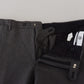 Black Checkered Wool Straight Fit Men Pants