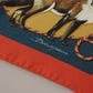 Elegant Multicolor Silk Scarf