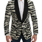 Zebra Print Silk Formal Blazer