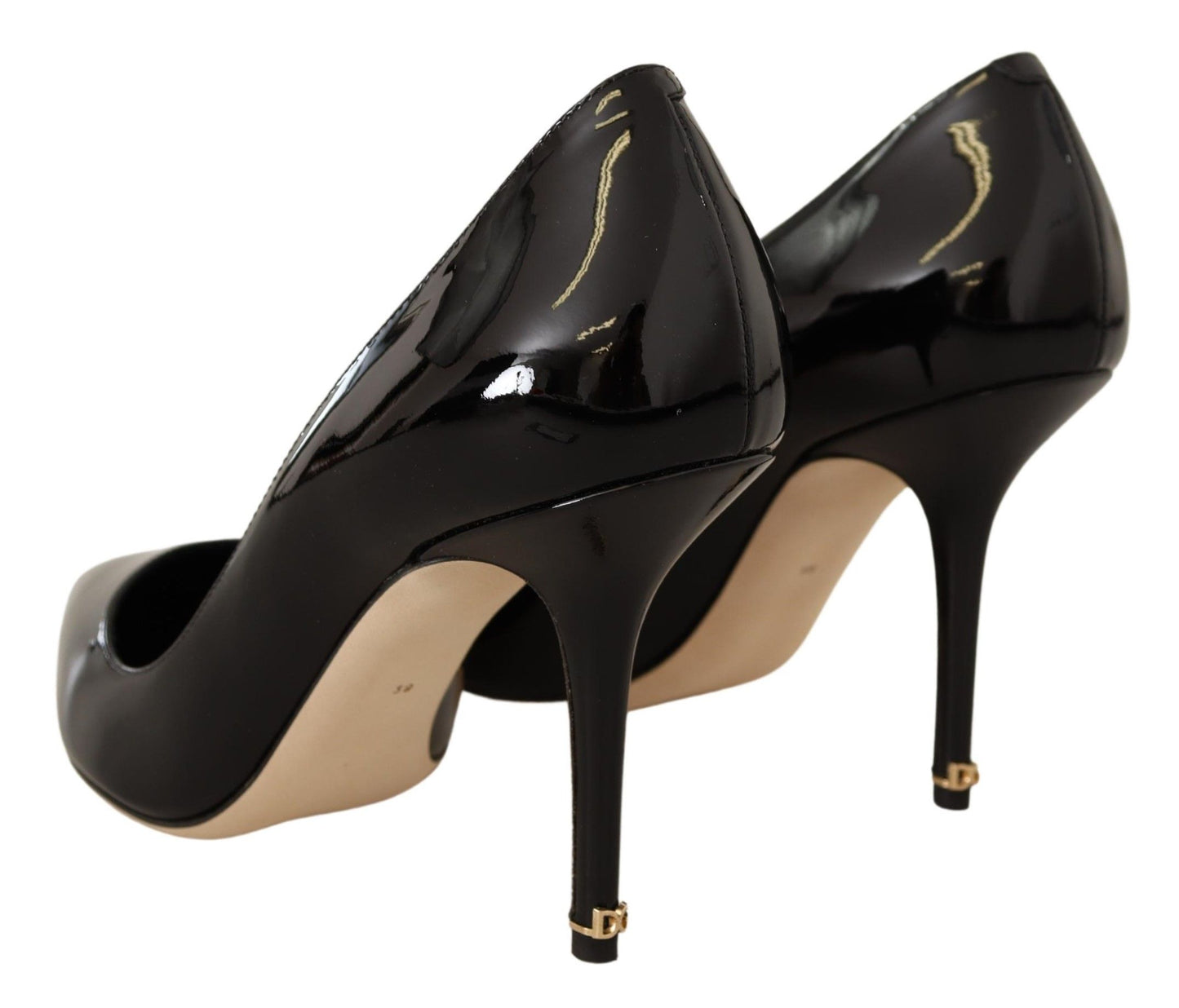 Elegant Black Patent Leather Stiletto Heels