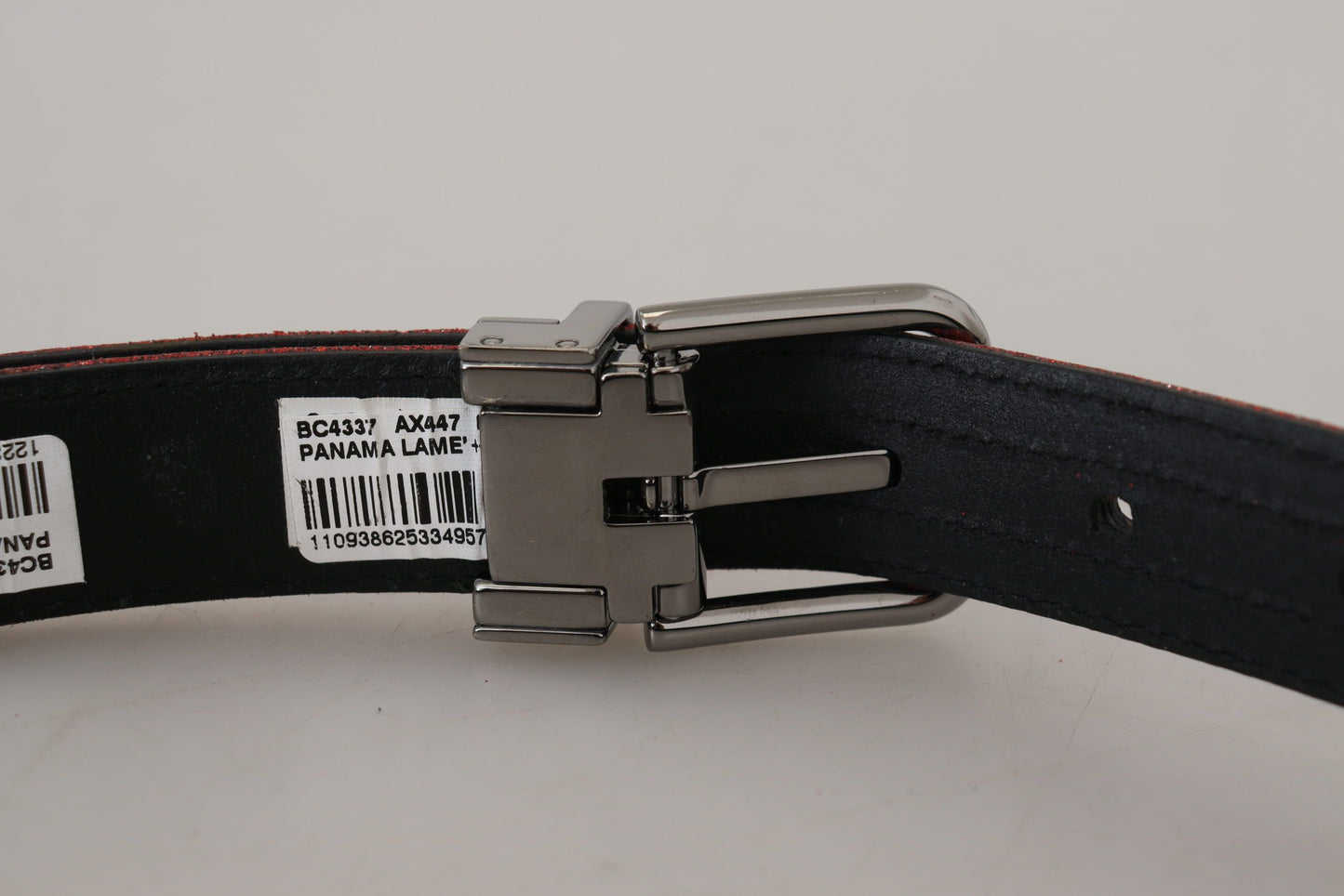 Elegant Red Leather Classic Belt