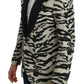 Zebra Print Silk Formal Blazer