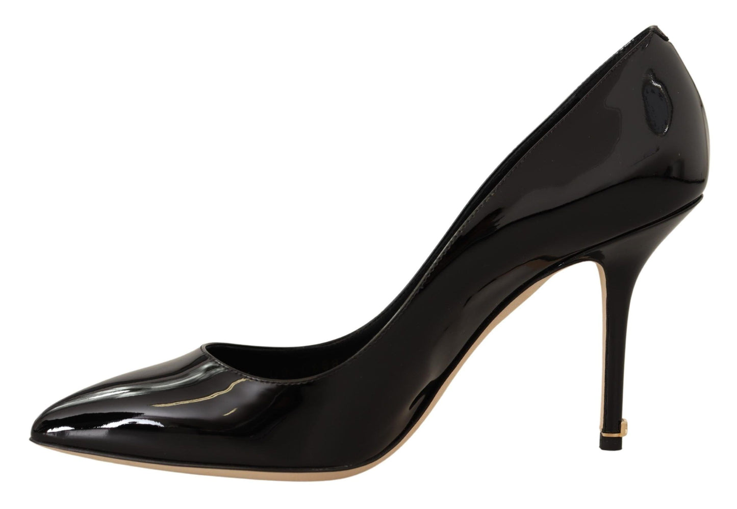 Elegant Black Patent Leather Stiletto Heels