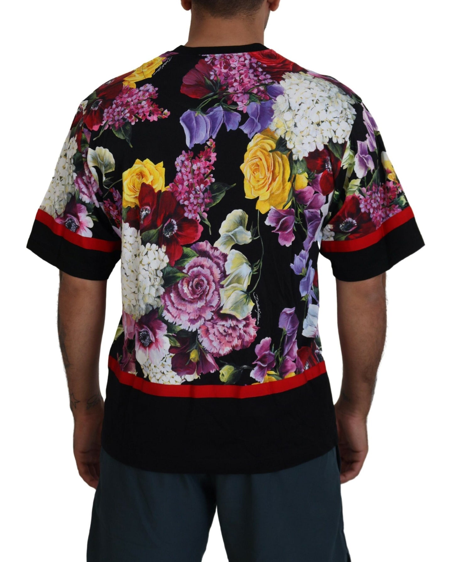 Elegant Floral Print Crewneck T-Shirt