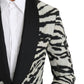 Zebra Print Silk Formal Blazer