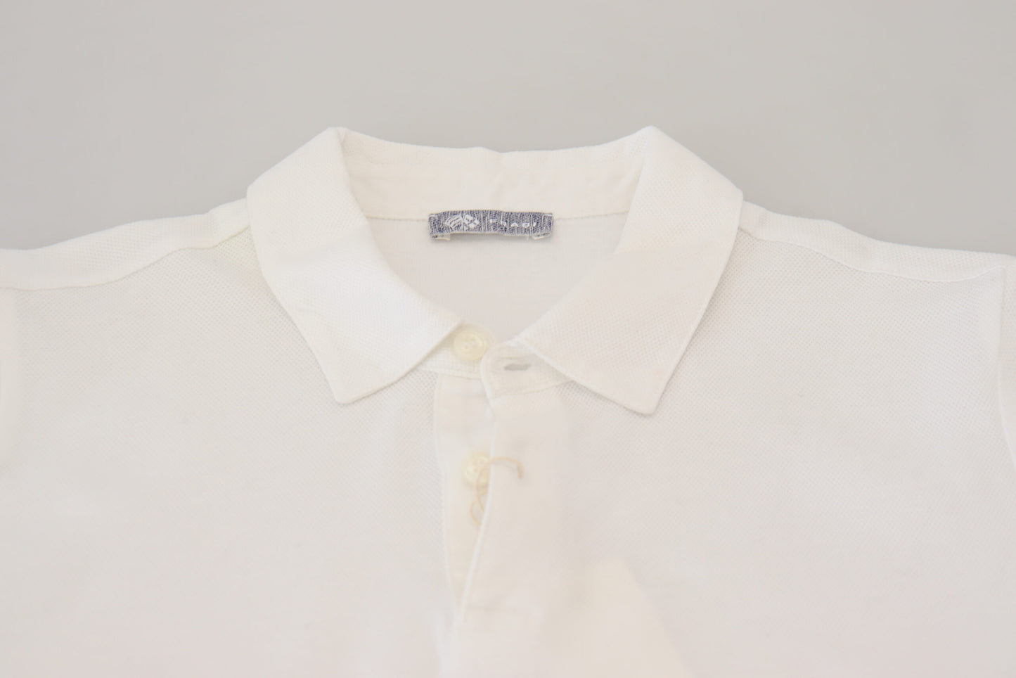 Elegant White Cotton Polo T-Shirt