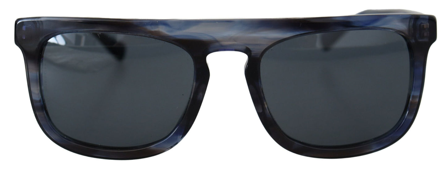 Elegant Blue Acetate Sunglasses for Women