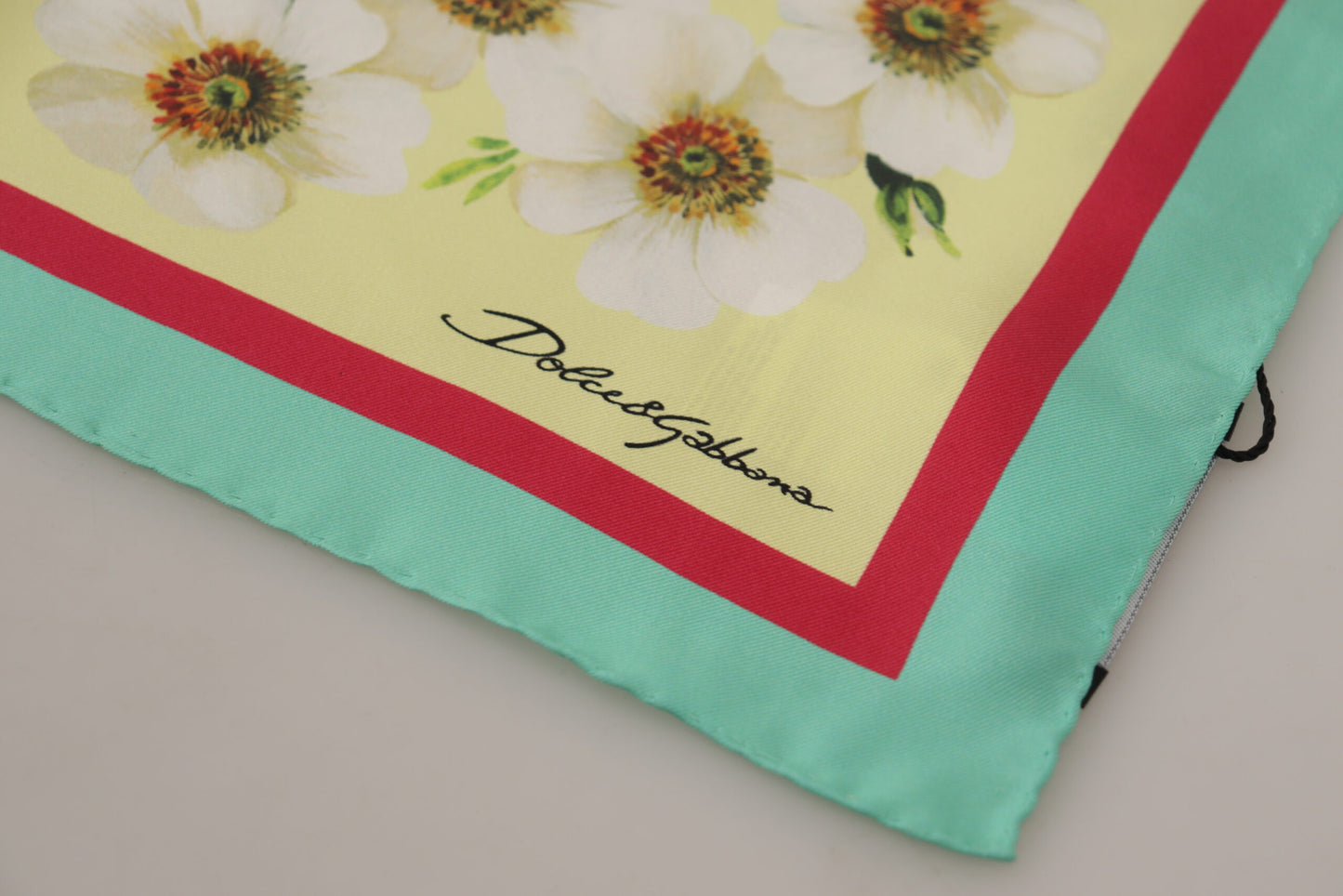 Elegant Floral Silk Square Scarf