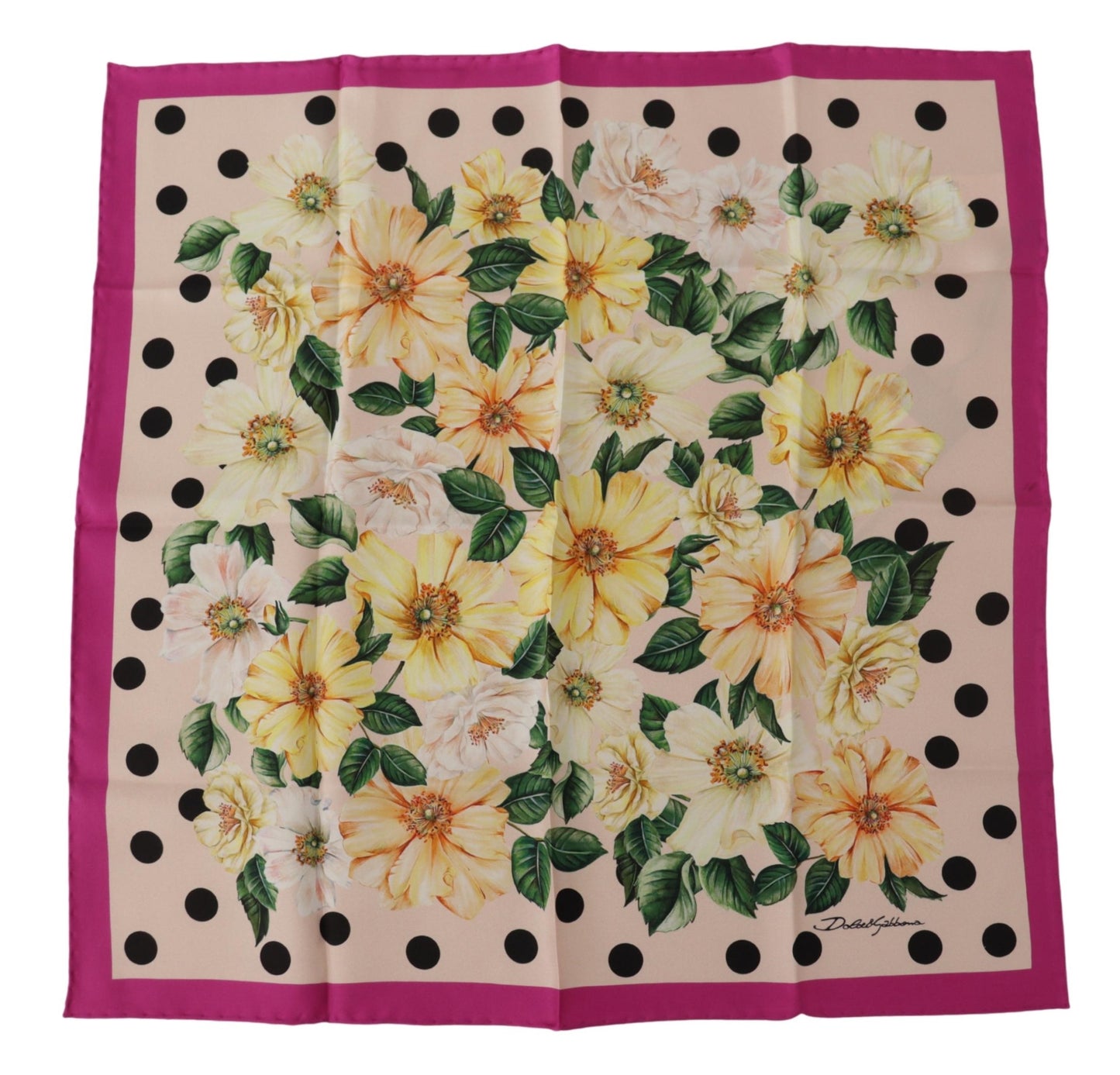 Elegant Silk Floral Square Scarf