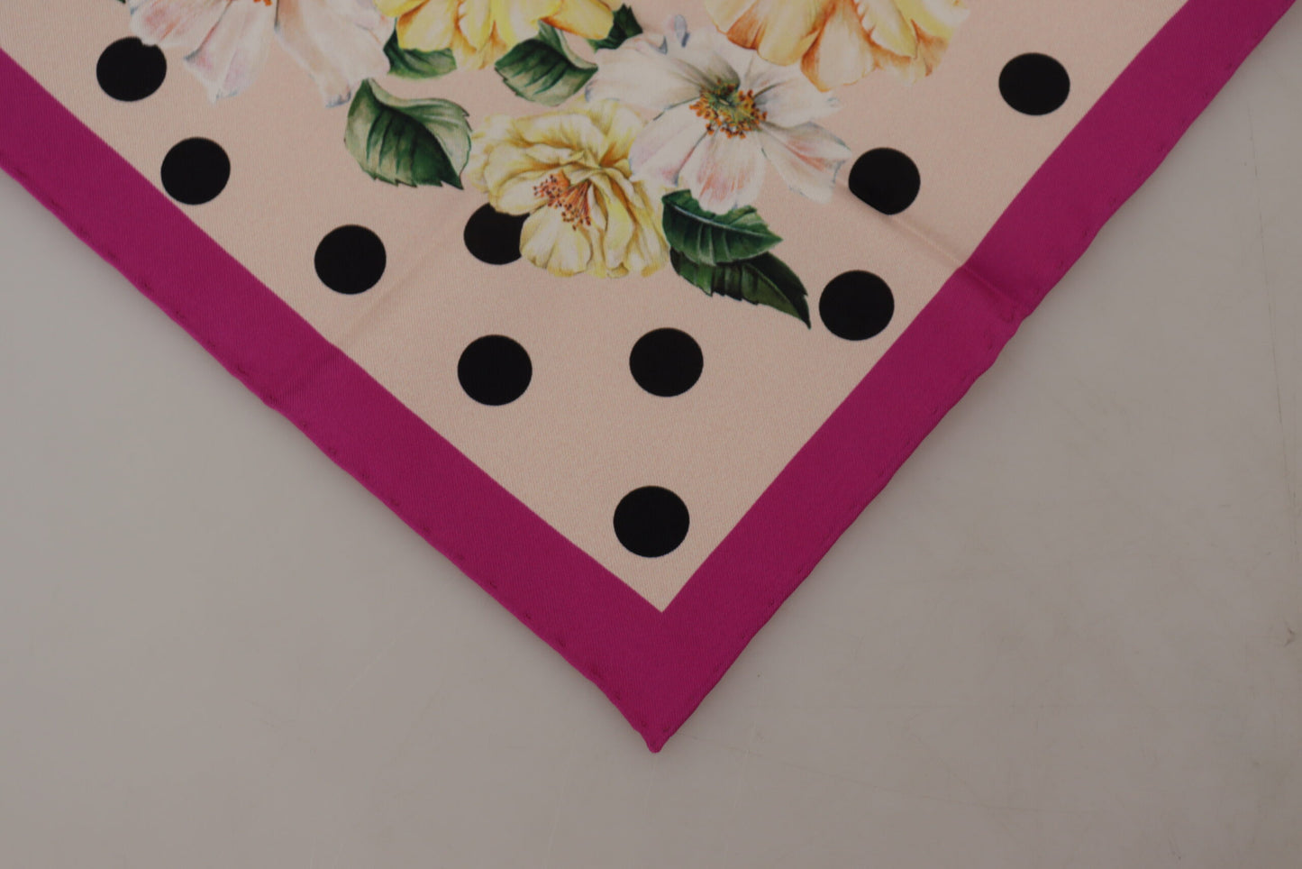 Elegant Silk Floral Square Scarf