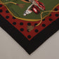 Chic Silk Square Scarf with Mushroom Motif