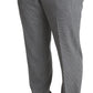 Elegant Checkered Wool Formal Trousers