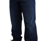 Elegant Straight-Cut Embroidered Denim Jeans