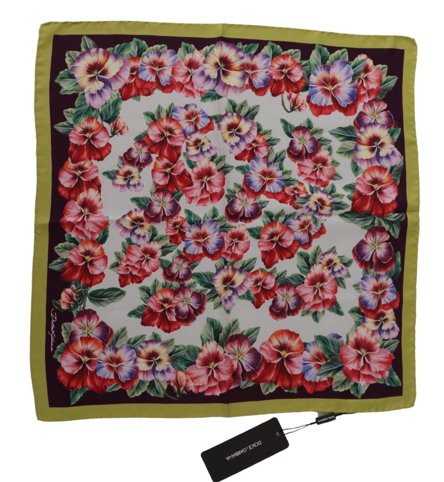 Floral Elegance Silk Square Scarf