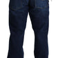 Elegant Straight-Cut Embroidered Denim Jeans