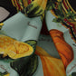Chic Silk Square Scarf with Vegetable Print