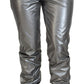Elegant High Waist Skinny Pants in Silver