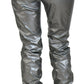 Elegant High Waist Skinny Pants in Silver