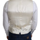 Elegant Off-White Silk Formal Vest
