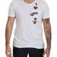 White Cotton Logo Patch Short Sleeve T-shirt