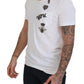 White Cotton Logo Patch Short Sleeve T-shirt