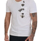 White Cotton Logo Patch Short Sleeve T-shirt