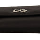 Elegant Black Crystal-Embellished Leather Wallet