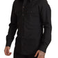 Dark Green Cotton Slim Fit Casual Men Shirt