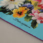 Elegant Multicolor Floral Silk Scarf