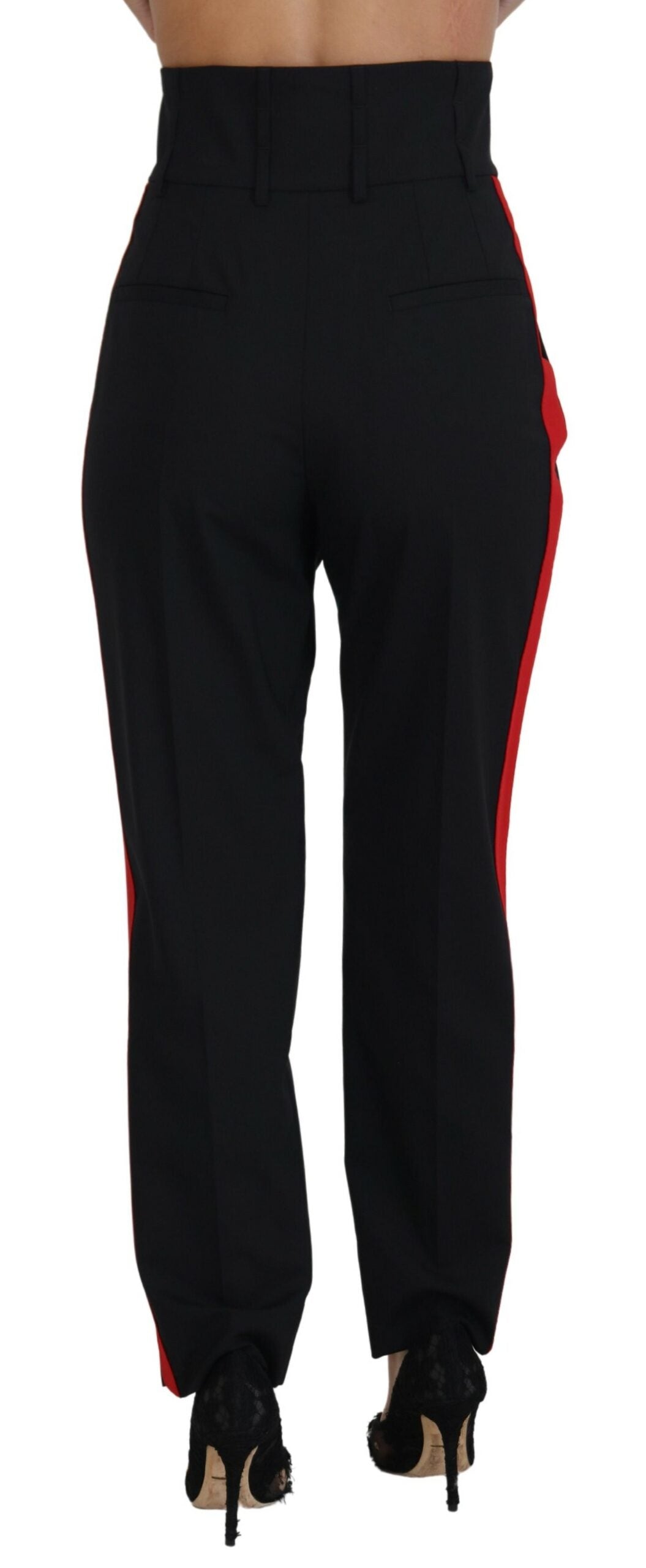 Elegant High-Waist Tapered Wool Pants