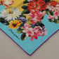 Elegant Multicolor Floral Silk Scarf