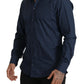Blue Cotton MARTINI Slim Fit Dress Shirt