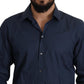 Blue Cotton MARTINI Slim Fit Dress Shirt