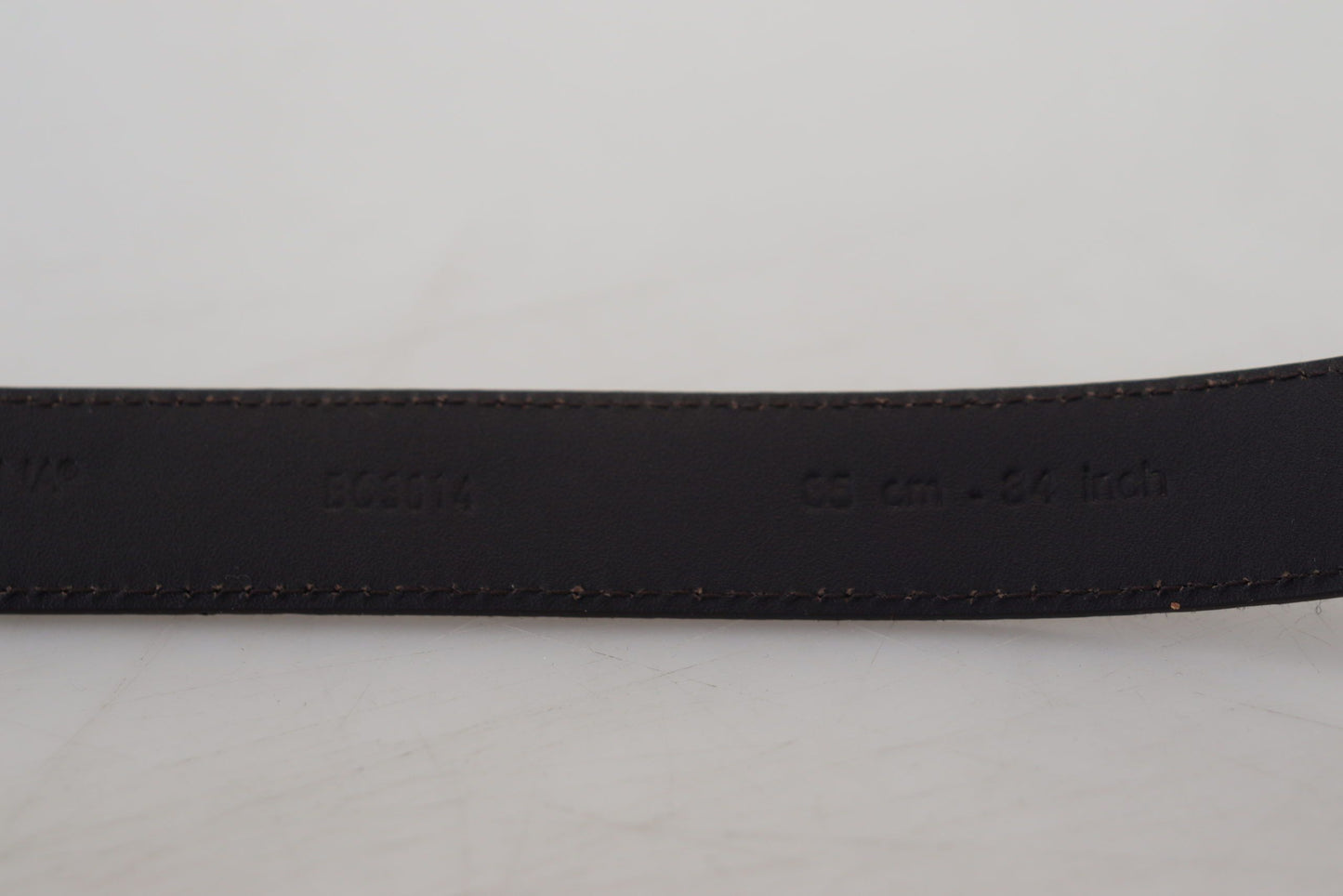 Elegant Italian Leather Belt with Metal Buckle