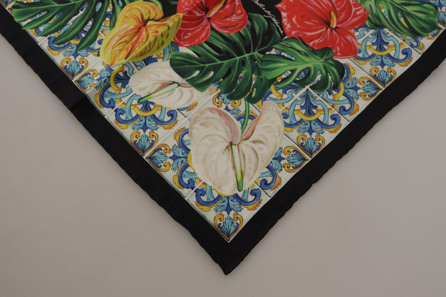 Multicolor Floral Silk Scarf