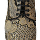 Elegant Jacquard Lace-Up Dress Shoes