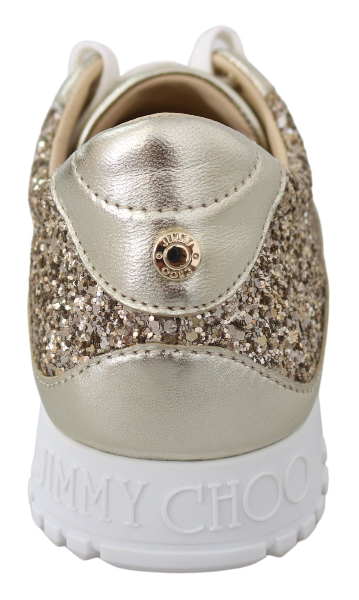 Antique Gold Glitter Leather Sneakers