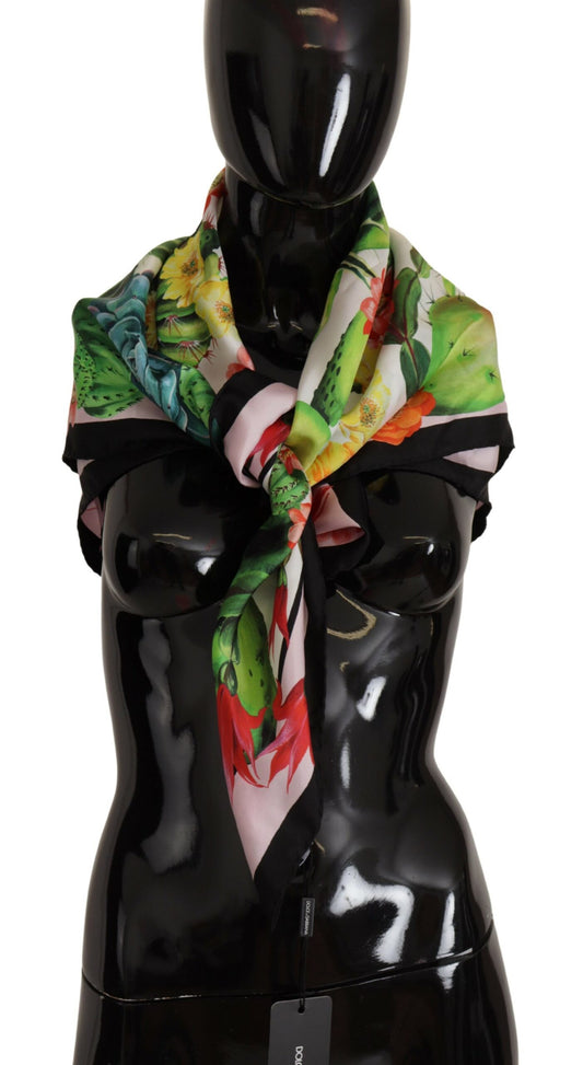 Floral Silk Square Scarf