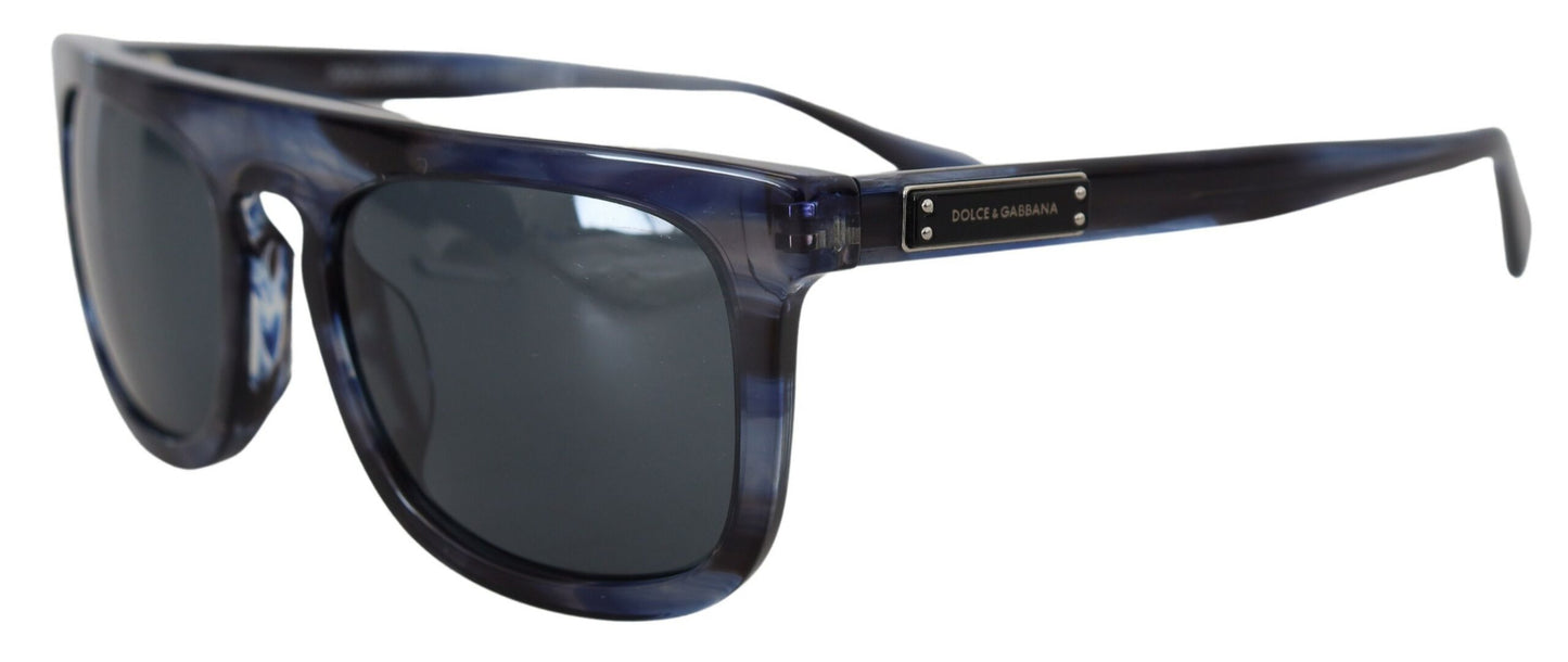 Elegant Blue Acetate Sunglasses