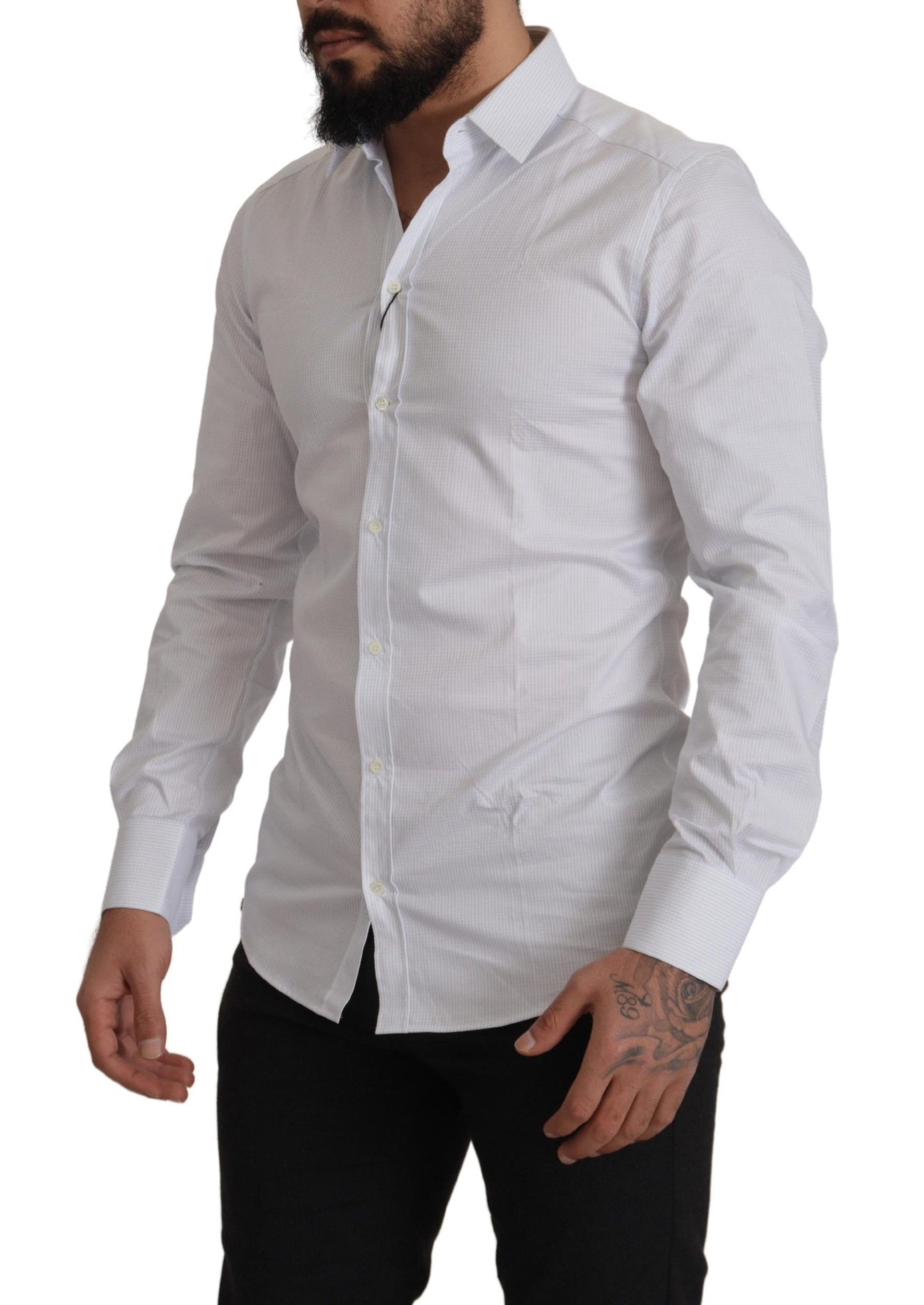 Elegant Slim Fit Cotton Dress Shirt